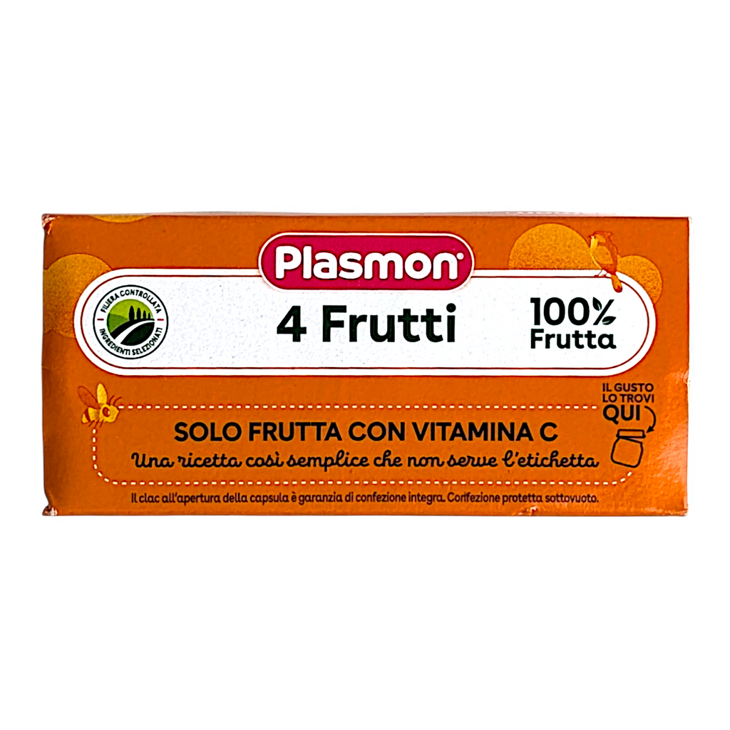 Plasmon Baby Food Four Fruit Puree, Omogeneizzato Purea di 4 Frutti 2x80g Jars