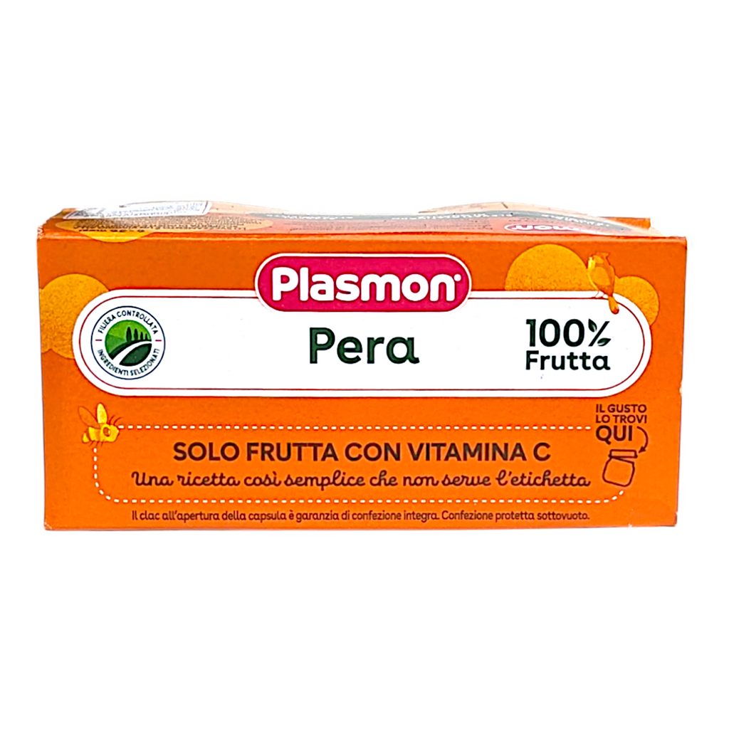 Plasmon Baby Food Pear Fruit Puree, Omogeneizzato Purea di Pera 2x80g Jars