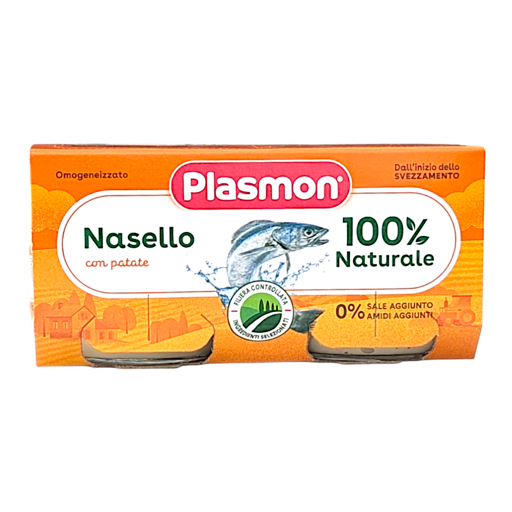 Plasmon Baby Food Hake Fish & Potatoes, Omogeneizzato Nasello e Patate 2x80g Jars