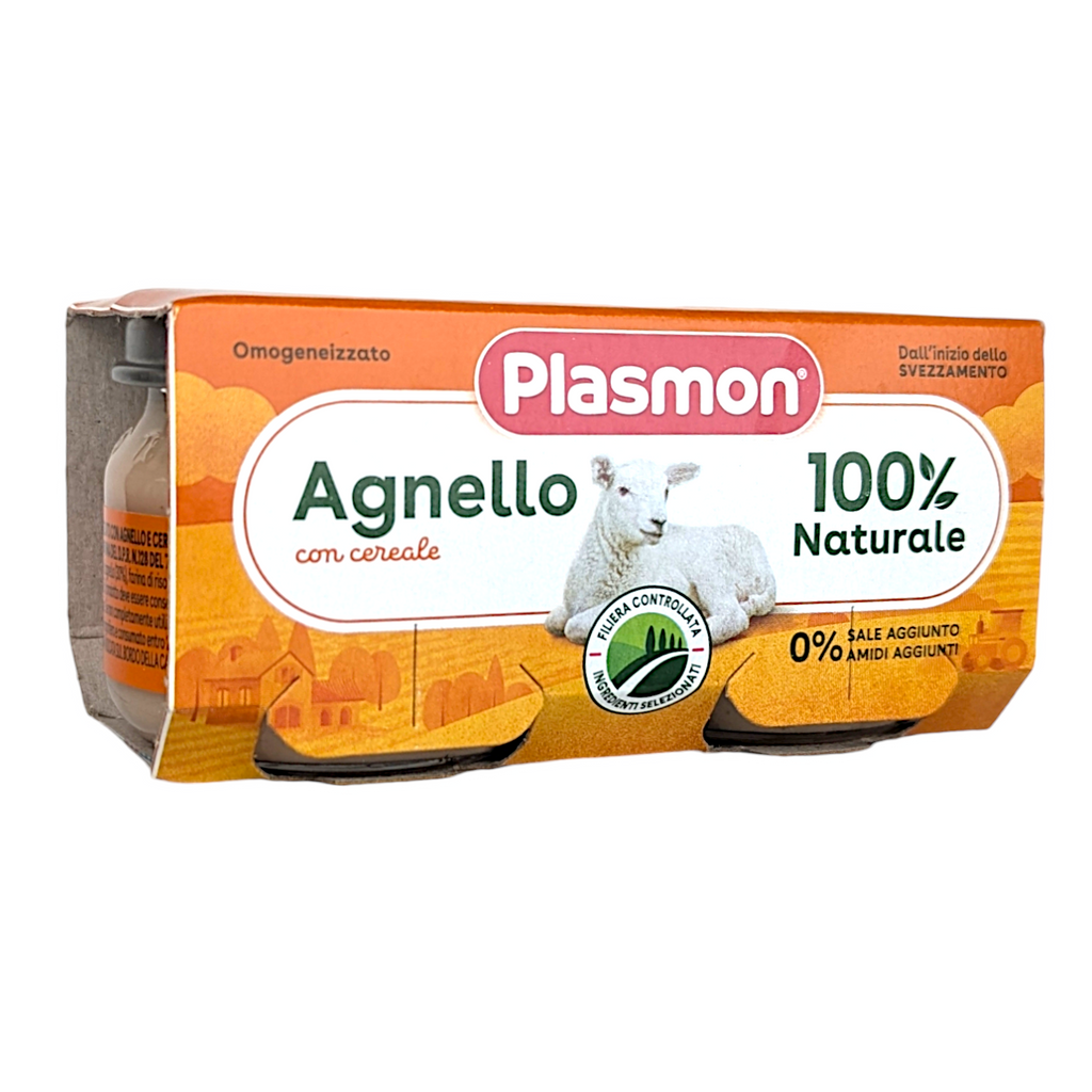 Plasmon Baby Food Lamb Puree Omogeneizzato Purea di Agnello - 2x80g Jars