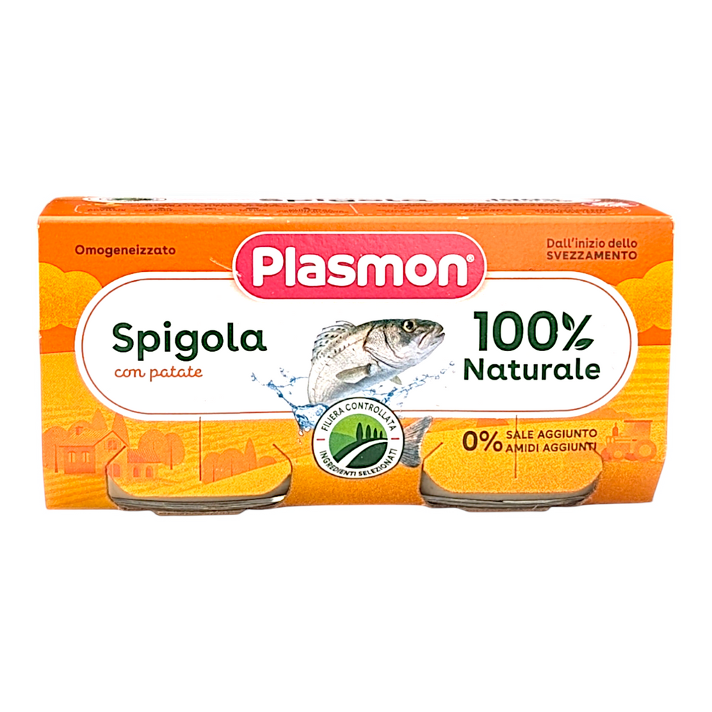 Plasmon Baby Food Seabass & Potatoes, Omogeneizzato Spigola e Patate 2x80g Jars