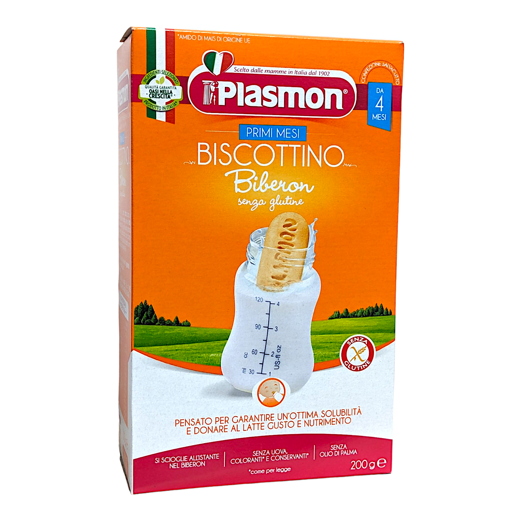 Plasmon Biscottino Biberon Senza Glutine 200g Gluten Free Baby Biscuits 4M+