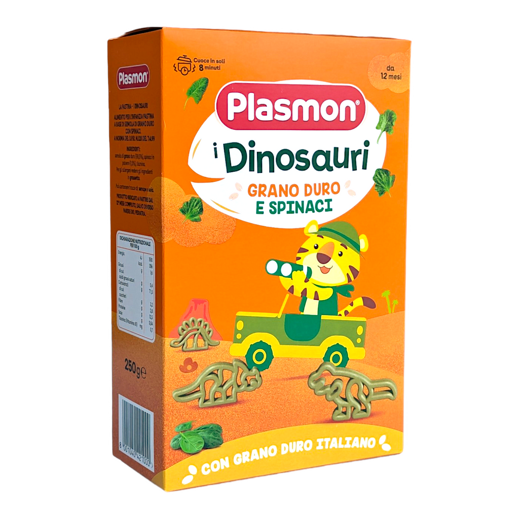 Plasmon Dinosaur Shaped Durum Wheat and Spinach Pasta 250g
