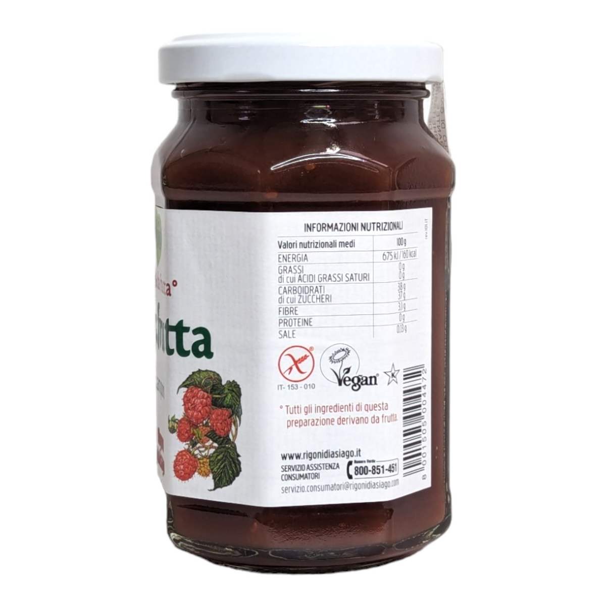Rigoni di Asiago, Marmellata Fior di Frutta Lamponi, Raspberry Jam Org ...