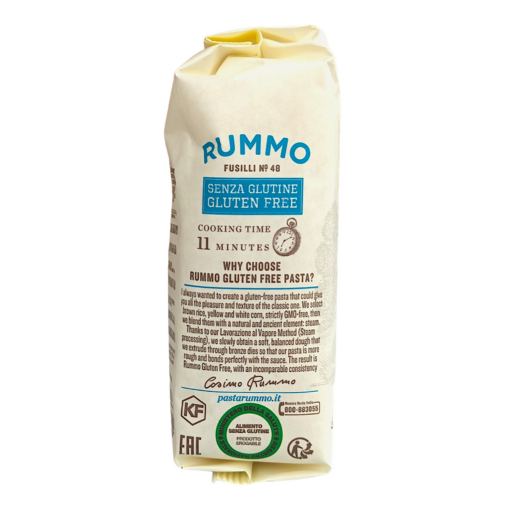 Rummo Gluten Free Fusilli No.48 - 400g  Corn & Brown Rice Pasta