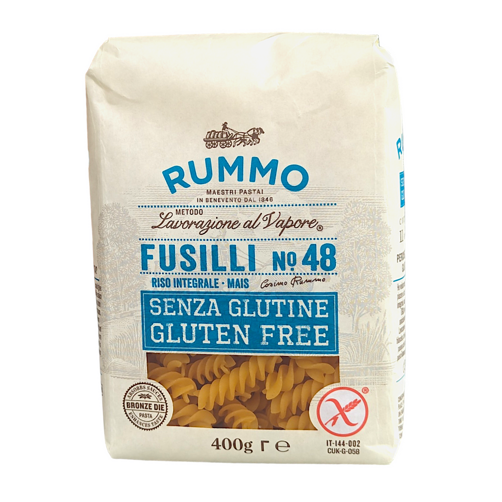 Rummo Gluten Free Fusilli No.48 - 400g  Corn & Brown Rice Pasta