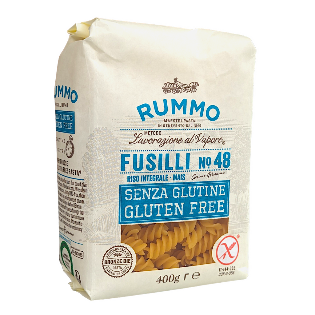 Rummo Gluten Free Fusilli No.48 - 400g  Corn & Brown Rice Pasta