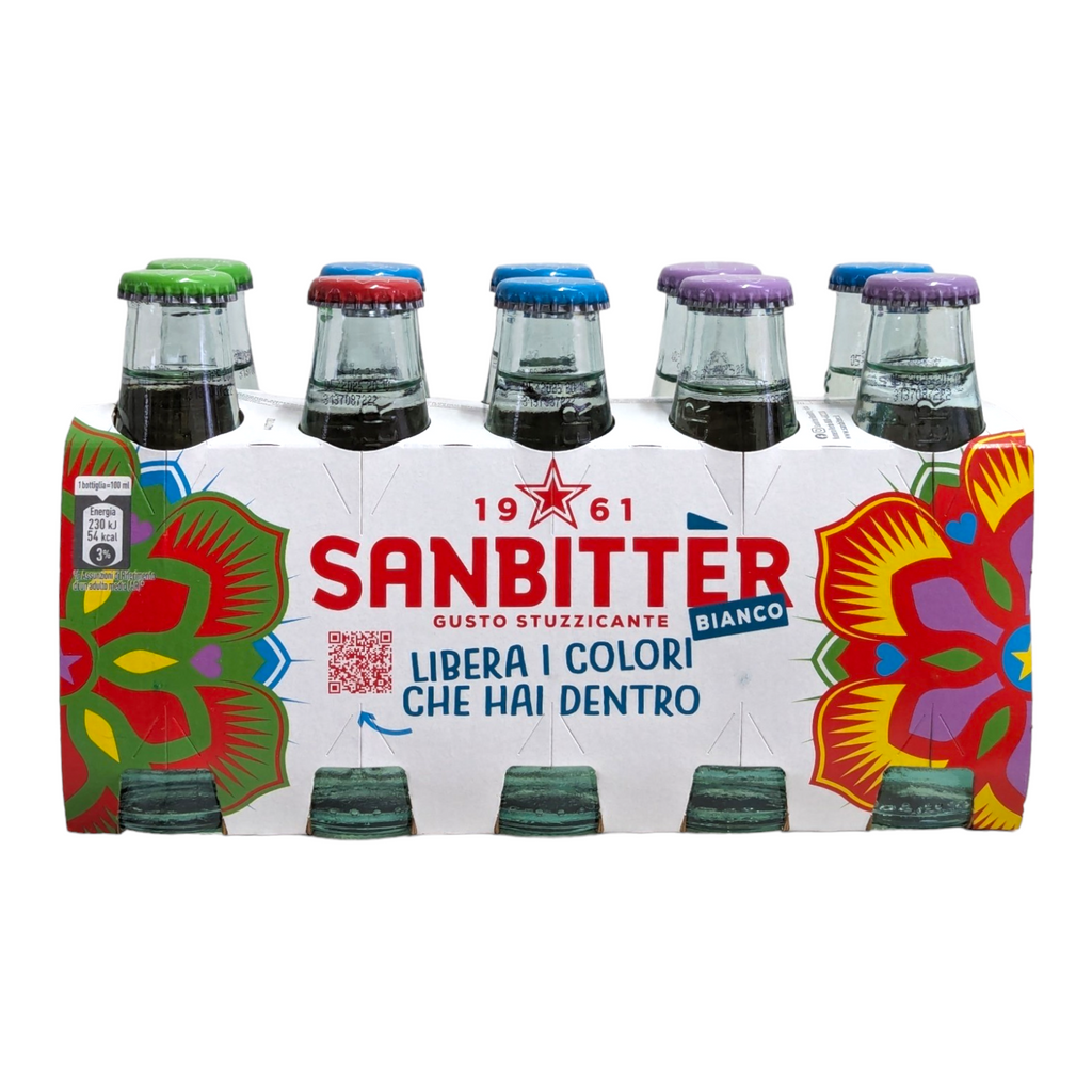 Sanbitter San Pellegrino Dry / Bianco Non-Alcoholic Aperitif 10 x 100ml glass