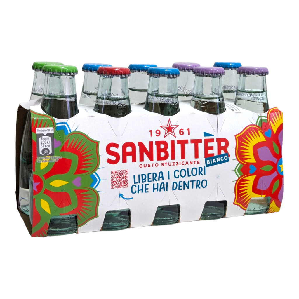 Sanbitter San Pellegrino Dry / Bianco Non-Alcoholic Aperitif 10 x 100ml glass