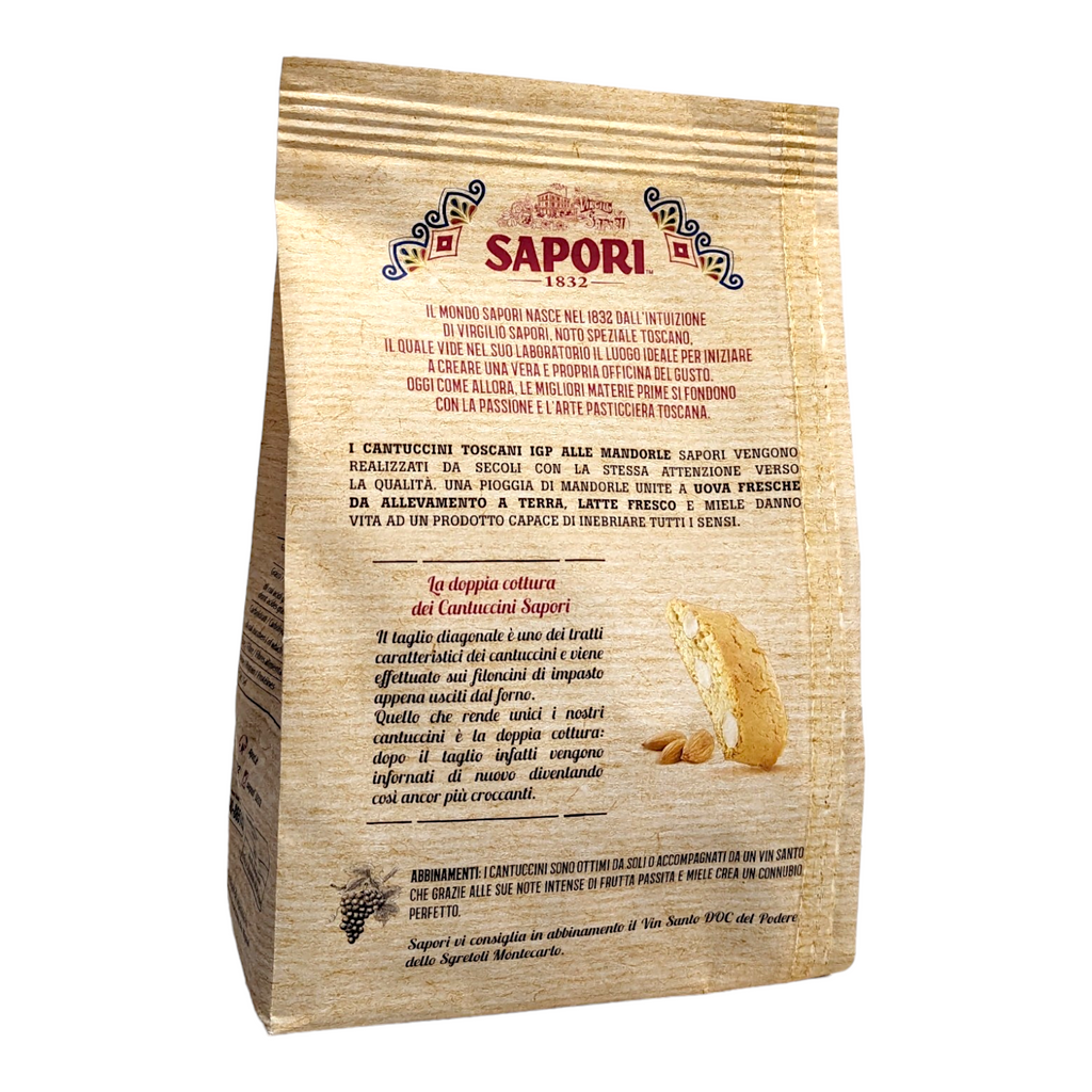 Sapori Cantuccini Almond / Mandorle Cantucci Biscotti Tuscany IGP 250g