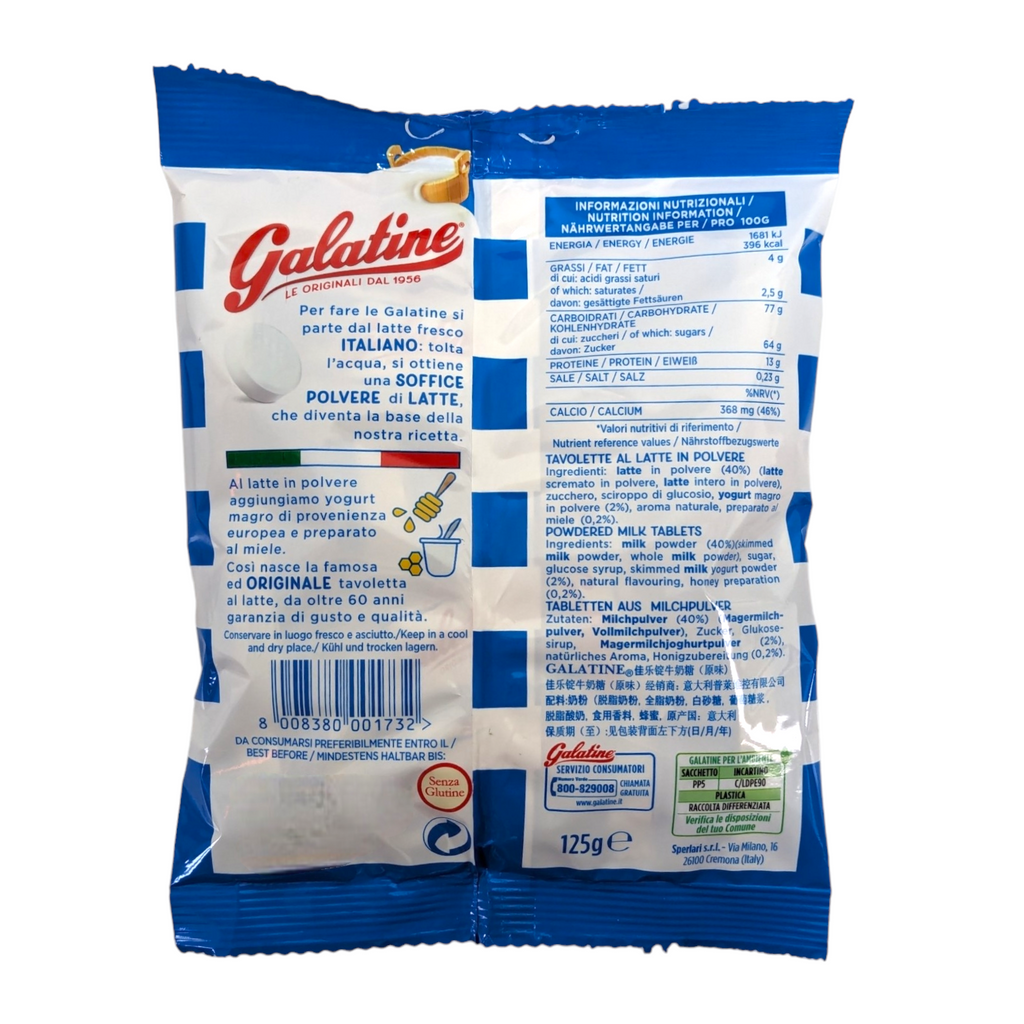 Sperlari Galatine Latte / Milk Tablet Sweets 125g Powdered Milk Italian Candies