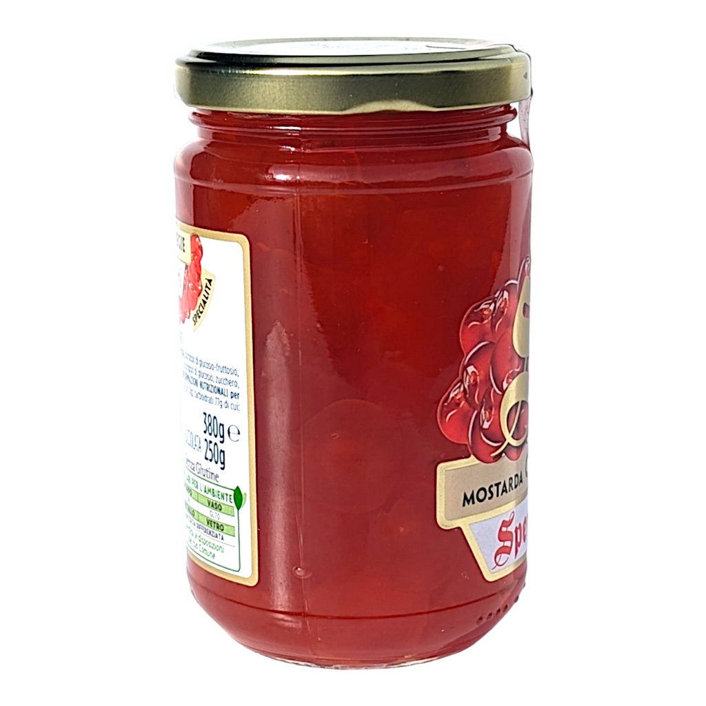 Sperlari Mostarda Di Ciliegie - Candied Cherries in Sweet&Spicy Mustard Syrup 380g