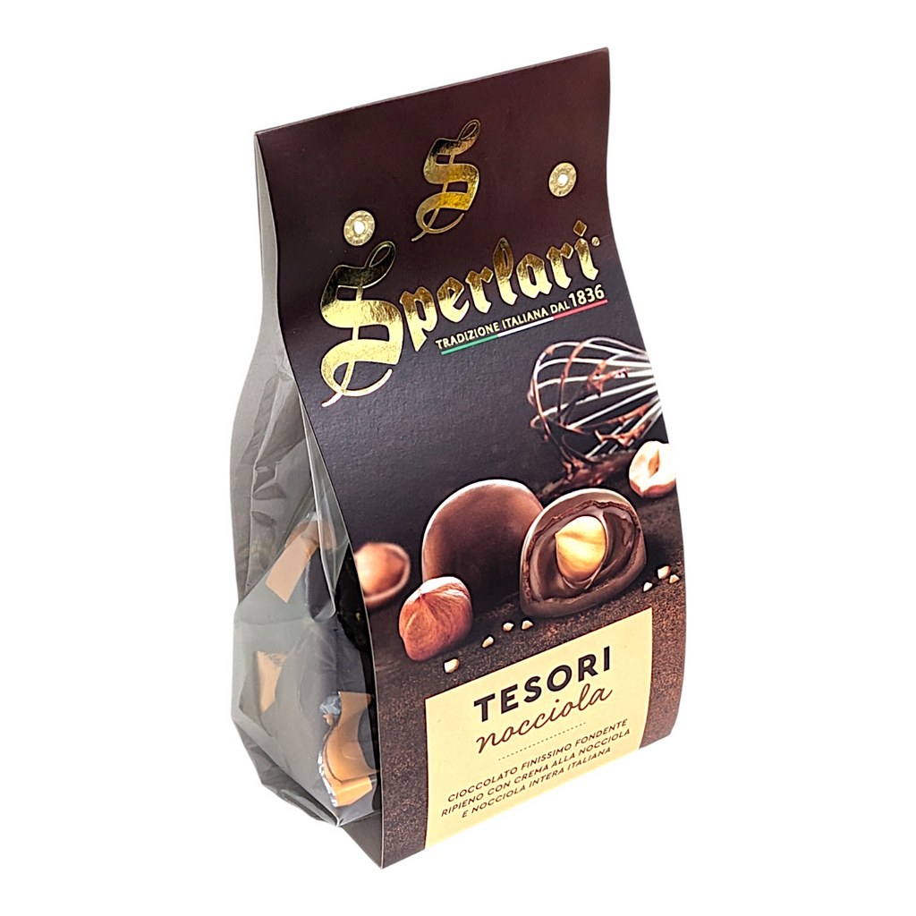 Sperlari Tesori Dark Fine Chocolate Pralines with Hazelnuts / CIoccolato e Nocciola - 160g