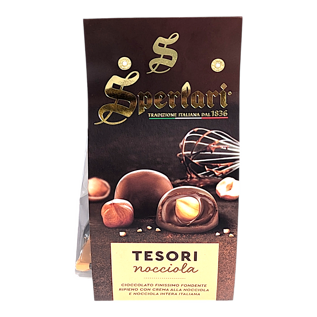 Sperlari Tesori Dark Fine Chocolate Pralines with Hazelnuts / CIoccolato e Nocciola - 160g