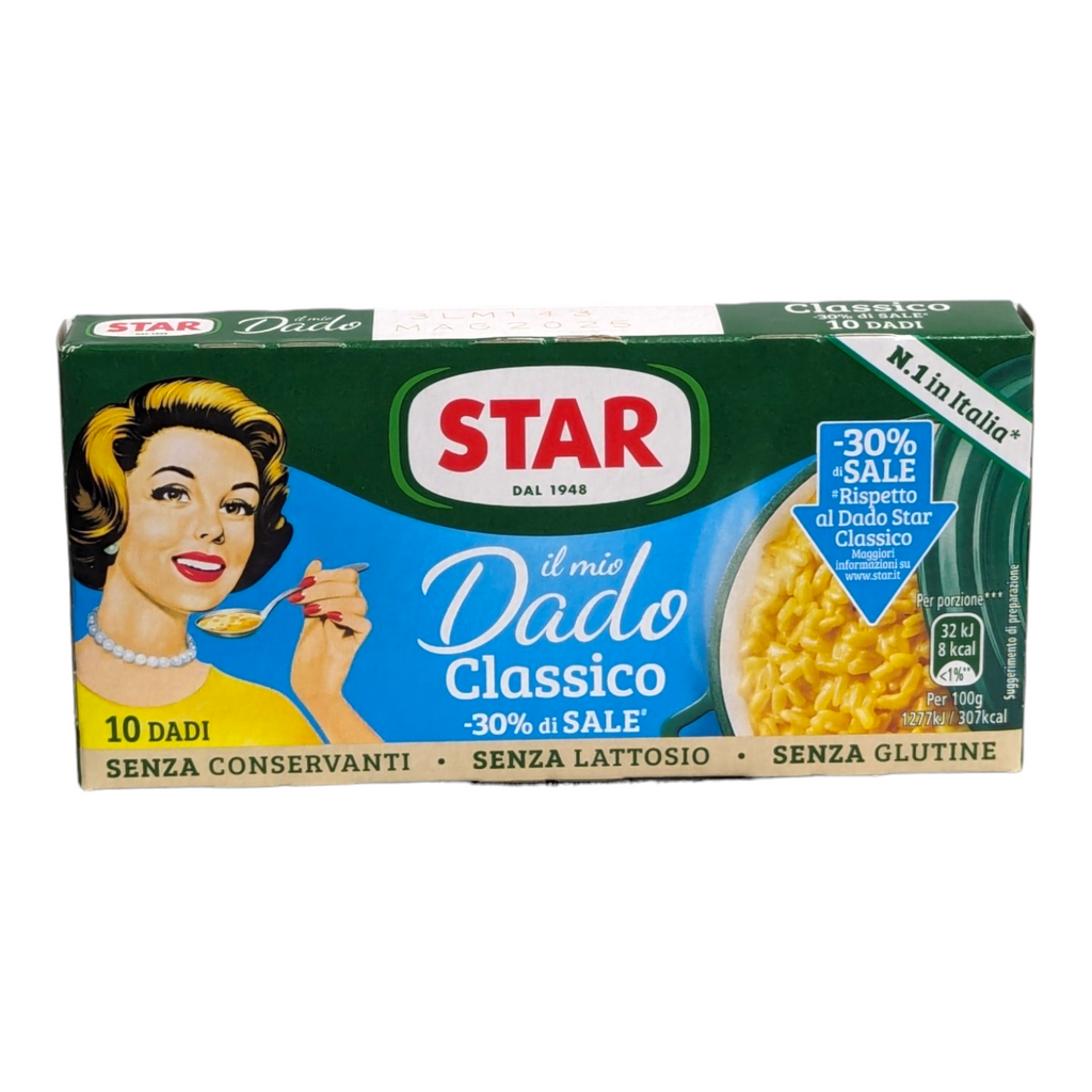 Star “Il Mio Dado” Classico Basso Sale / Lower Salt Classic Italian Stock, 10 cubes