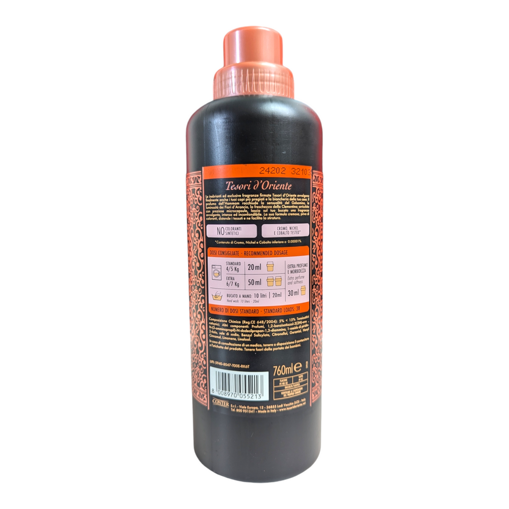 Tesori d'Oriente Aromatic Laundry Softener Hammam Argan &amp; Orange Blossoms 760ml