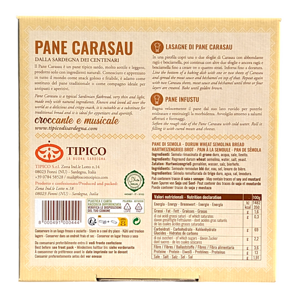 Tipico Pane Carasau - Sardegnia Flat Bread 250g