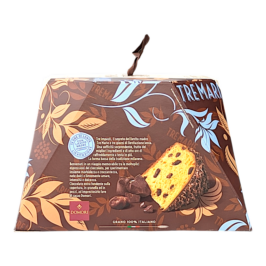 Tre Marie Panettone Re Noir, with Cocoa Nibs and Dark Chocolate 900g