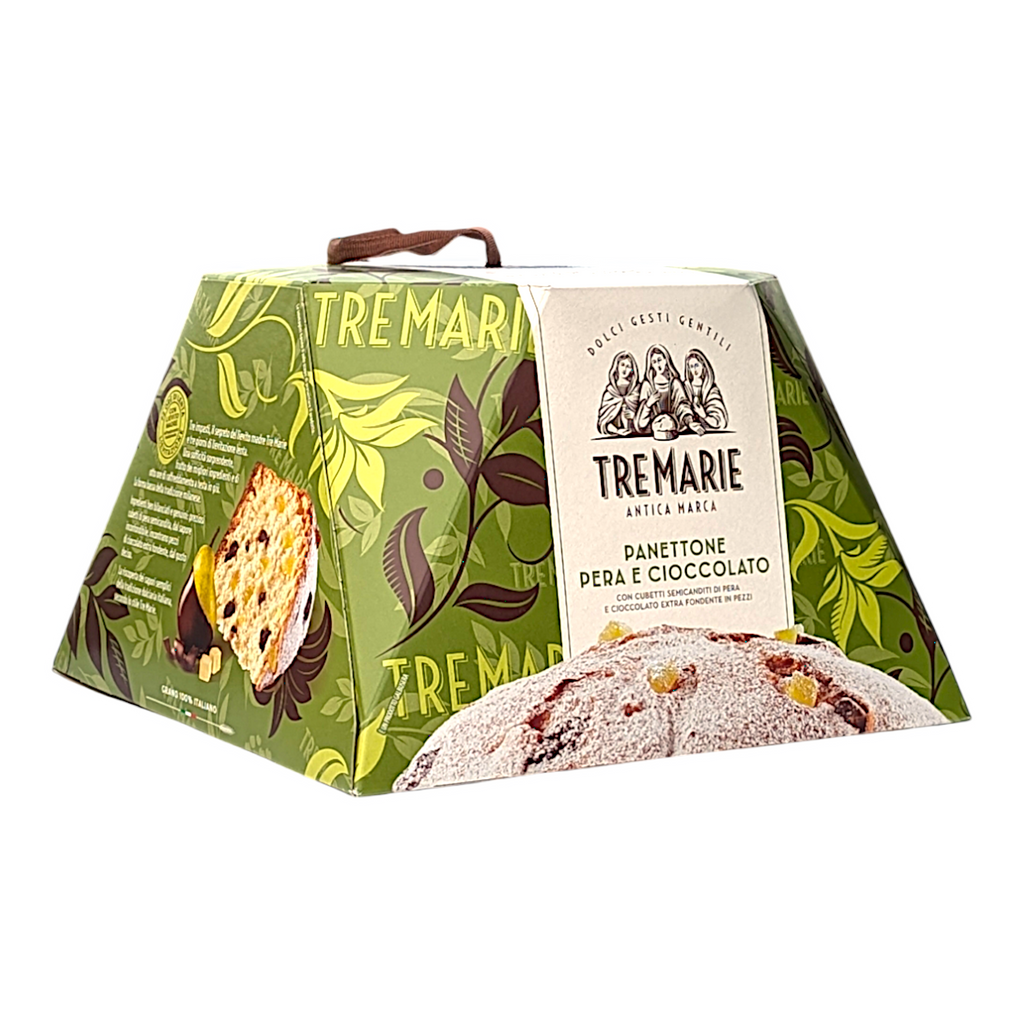 Tre Marie Panettone Pear & Chocolate, Pear Cubes and Dark Chocolate 930g