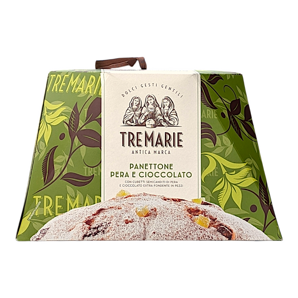 Tre Marie Panettone Pear & Chocolate, Pear Cubes and Dark Chocolate 930g