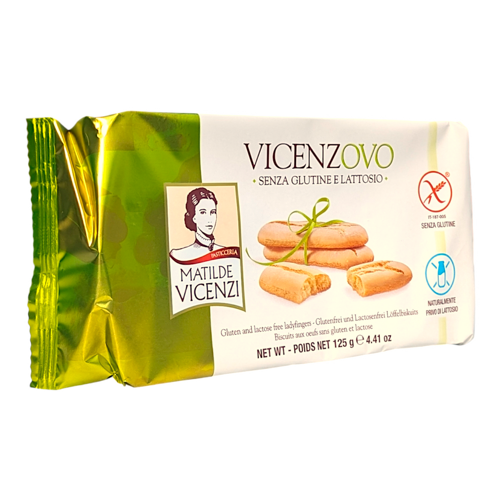 Vicenzi Gluten and Lactose Free Ladyfingers, Savoiardi Senza Glutine o Lattosio 125g