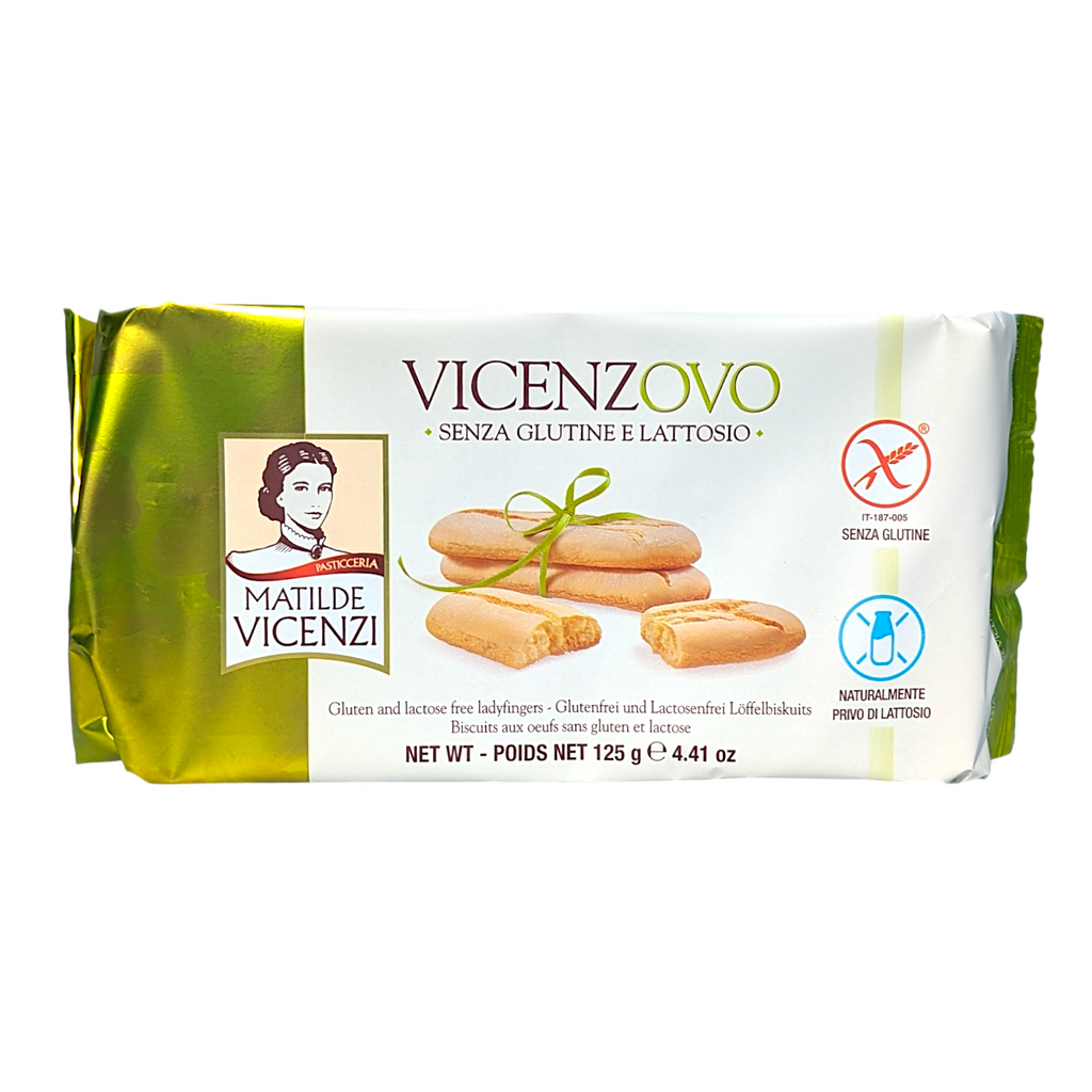 Vicenzi Gluten and Lactose Free Ladyfingers, Savoiardi Senza Glutine o Lattosio 125g