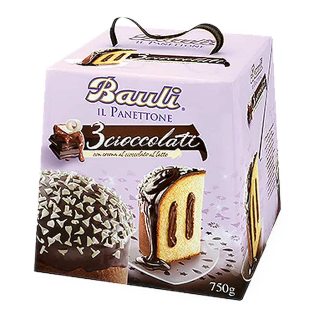 Bauli Il Panettone Tre Cioccolati, Triple Chocolate 750g - Italia Solutions UK