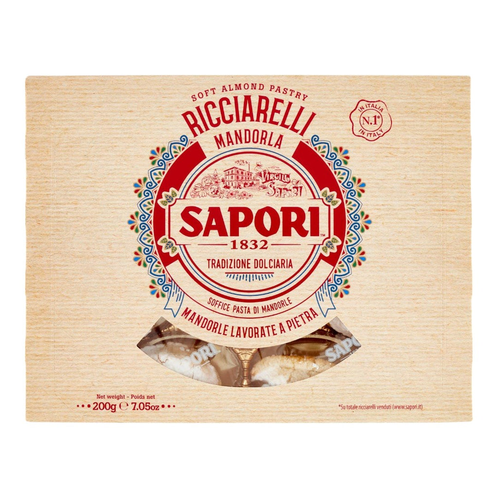 Sapori Ricciarelli Mandorla, Soft Almond Biscuits 200g - Italia Solutions UK