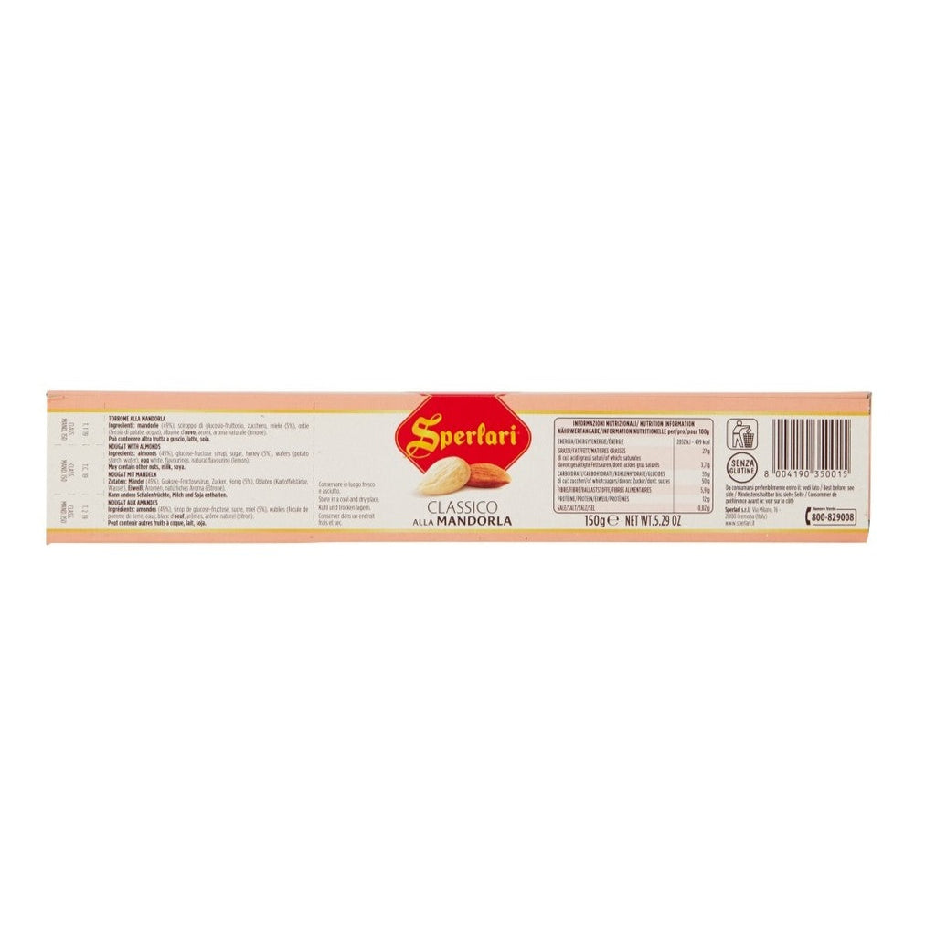 Sperlari Torrone Classico Alla Mandorla, Hard Almond Nougat 150g