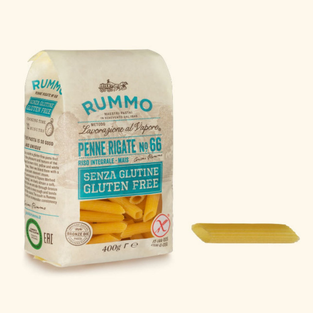 Rummo Gluten Free Penne Rigate No.66 - 400g Corn & Brown Rice Pasta