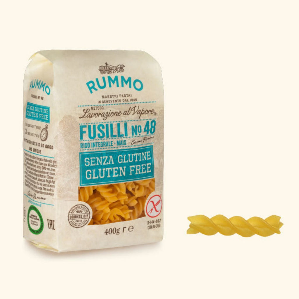 Rummo Gluten Free Fusilli No.48 - 400g  Corn & Brown Rice Pasta