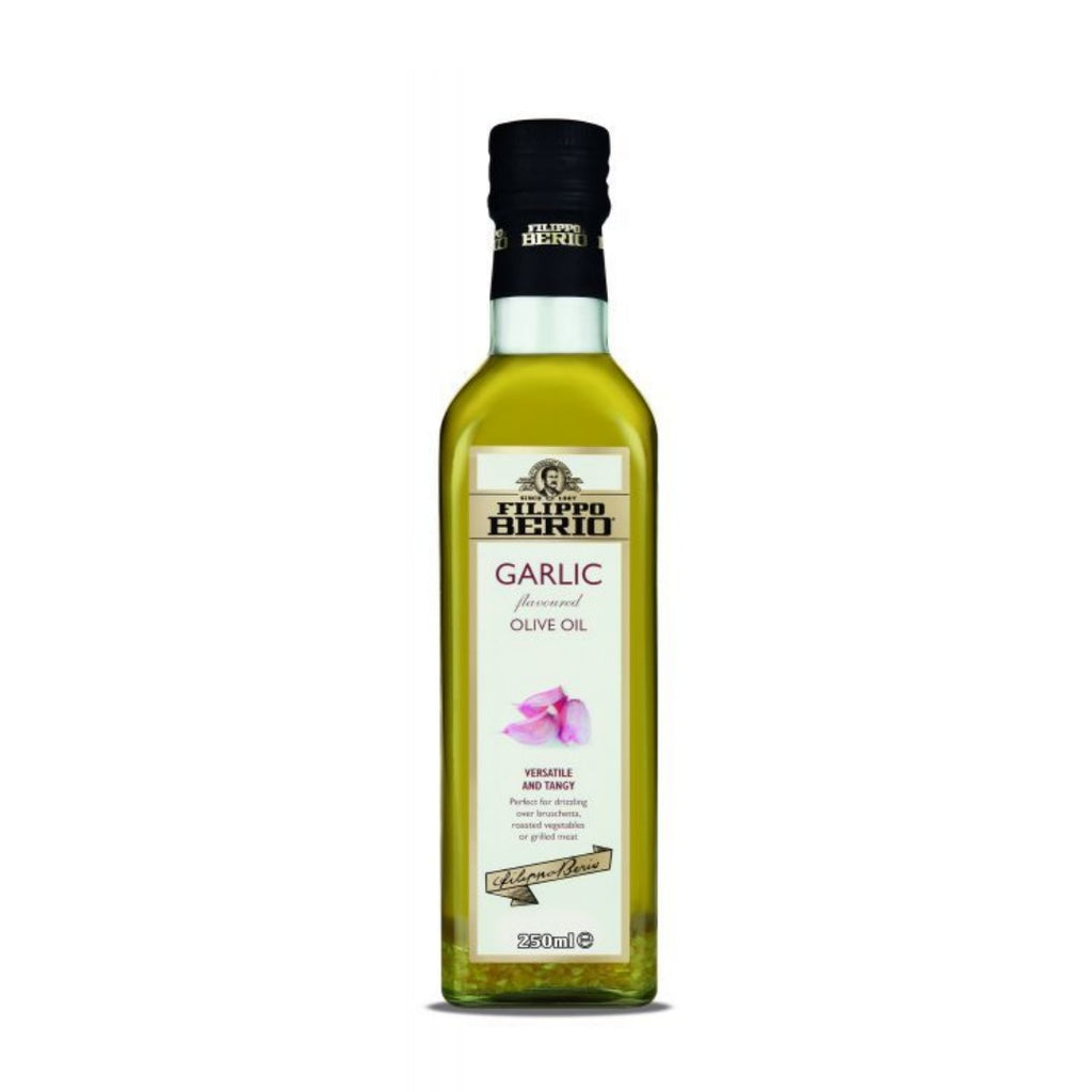 Filippo Berio Garlic Flavoured Olive Oil 250ml Infused With Garlic Pieces